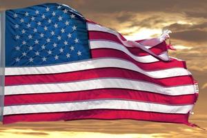 USA amerikan flagga stjärnor och Ränder foto
