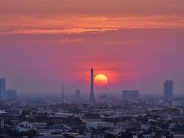 solnedgång i bangkok foto