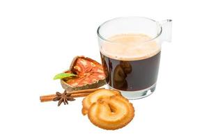 dutch småkakor med kaffe foto