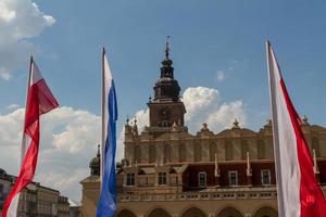 Sukiennice byggnad i Krakow, Polen foto