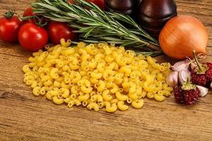 rå italiensk vete pasta - chifferi rigati foto