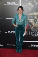 los angeles jun 26 - jessica parker kennedy på de sicario - dag av de soldado premiär på de by teater på juni 26, 2018 i Westwood, ca foto