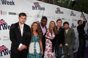 los angeles, apr 26 - James durbin, haley reinhart, Jacob lusk, lauren alaina, scotty mccreery, casey abrams anländer på de 5:e årlig britweek lansera fest på brittiskt konsul generaler bostad på april 26, 2011 i los angeles, ca foto