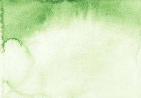 vattenfärg ljus grön och vit lutning bakgrund textur. akvarell flytande abstrakt bakgrund. hand målad foto