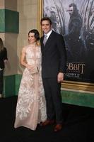 los angeles, 9 dec - evangeline lilly, lee pace at the hobbit - the battle of the five armies los angeles premiär på Dolby Theatre den 9 december 2014 i los angeles, ca. foto