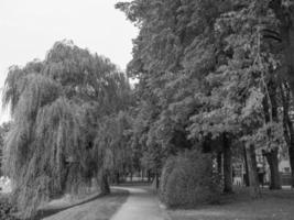 de stad av coesfeld på de flod berkel i Tyskland foto