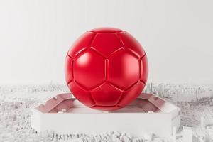 fotboll bollar objekt, sport boll design, fotboll element japan Färg begrepp, 3d illustration, abstrakt fotboll teknologi, smartphone mobil skärm, grön bakgrund, uppkopplad sport, japan flagga foto