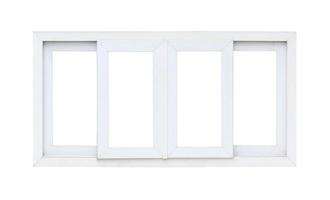 verklig modern hus fönster ram isolerat på vit bakgrund foto