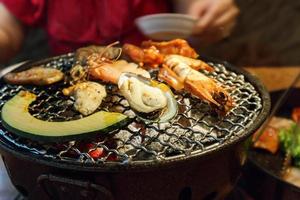 koreansk grill grillad bulgogi foto