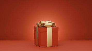 3d jul och ny år hälsning, vit gåva lådor presenterar - 3d tolkning. foto