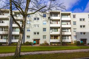 stadsbild stadsliv panorama se av bremerhaven Tyskland. foto