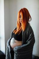 gravid kvinna porträtt foto