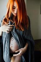 gravid kvinna porträtt foto