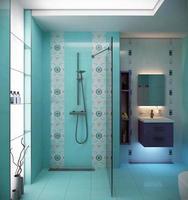 badrum och wc i blå färger foto