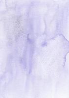 vattenfärg lutning pastell lila bakgrund textur, hand målad. akvarell ombre ljus lavendel- bakgrund, fläckar på papper. konstnärlig målning tapet. foto