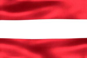 Österrikes flagga - realistiskt viftande tygflagga foto