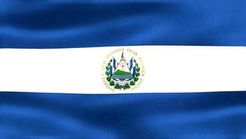 3D-illustration av en el Salvador flagga - realistiska viftande tyg flagga foto