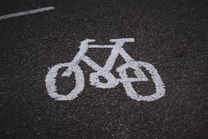 cykel tecken på golv foto