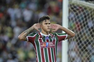 rio, Brasilien - Mars 30, 2018 - pedro spelare i match mellan fluminense och vasco förbi de semifinal carioca mästerskap i maracana stadion foto