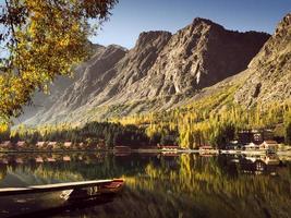 landskap utsikt över Kachura sjön foto