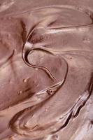 yta av smält mörk brun choklad foto