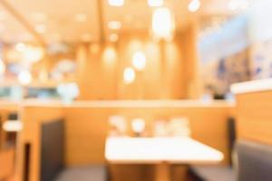 abstrakt suddig kaférestaurang med bokeh-ljus oskarp bakgrund foto