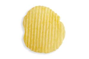 potatis chip isolerat på vit bakgrund med klippning väg foto