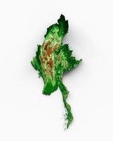 myanmar burma topografisk Karta 3d realistisk Karta Färg 3d illustration foto
