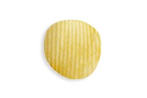 potatis chip isolerat på vit bakgrund med klippning väg foto