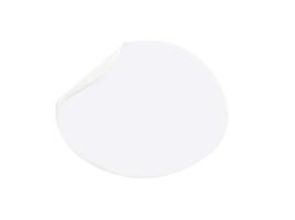 tom vit cirkel papper klistermärke märka isolerat på vit bakgrund med klippning väg foto