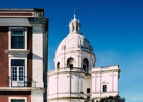 utanför Fasad av de nationell pantheon, en 1600-talet monument av Lissabon, portugal foto