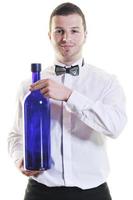 barman porträtt isolerad på vit bakgrund foto