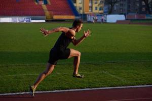 atletisk man Start foto