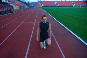 atletisk man Start foto