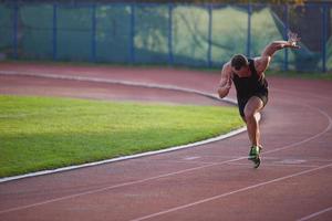 atletisk man Start foto