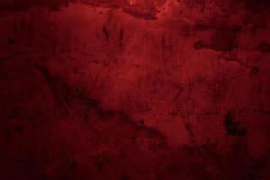 skrämmande mörk röd grunge vägg betong cement textur bakgrund foto