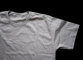enkel t-shirt för en attrapp av design detalj placering med en främre se. foto