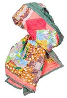silke scarf i de stil av patchwork isolerat foto