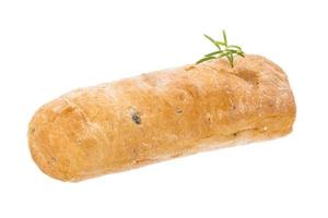 ciabatta på vit bakgrund foto