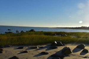 hisnande se av de atlanten hav av de kust av ladugårdsstall foto