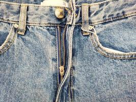 dragkedja på jeans. jeans textur. blixtlås jeans. foto