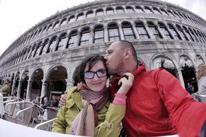 Lycklig par i Venedig foto