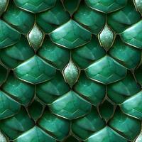 sömlös mönster av realistisk grön drake skalor 3d tolkning foto