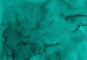 vattenfärg djup hav grön bakgrund textur. akvarell abstrakt smaragd- bakgrund. horisontell mall. foto
