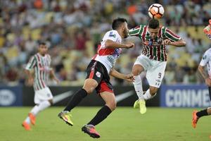 rio, Brasilien - april 11, 2018 - pedro spelare i match mellan fluminense och nacional potossi förbi de sulamerica mästerskap i maracana stadion foto