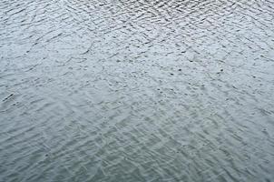 de textur av de vatten i de flod under de inflytande av vind. en massa av grund vågor på de vatten yta foto