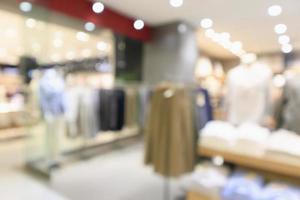 abstrakt oskärpa kläder boutique visa interiör av köpcentrum bakgrund foto