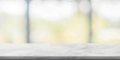 marmor tabell topp med suddig kök Kafé restaurang interiör bakgrund foto