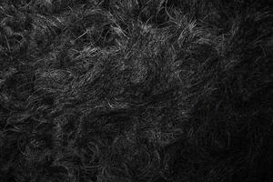 svart päls bakgrund. Björn, hund hud. digital illustration. svart päls vektor textur. svart djur- hud imitation. hårig bakgrund. sömlös djur- skriva ut. foto
