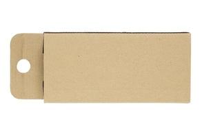 öppen kartong låda isolerat på en vit bakgrund med klippning väg foto